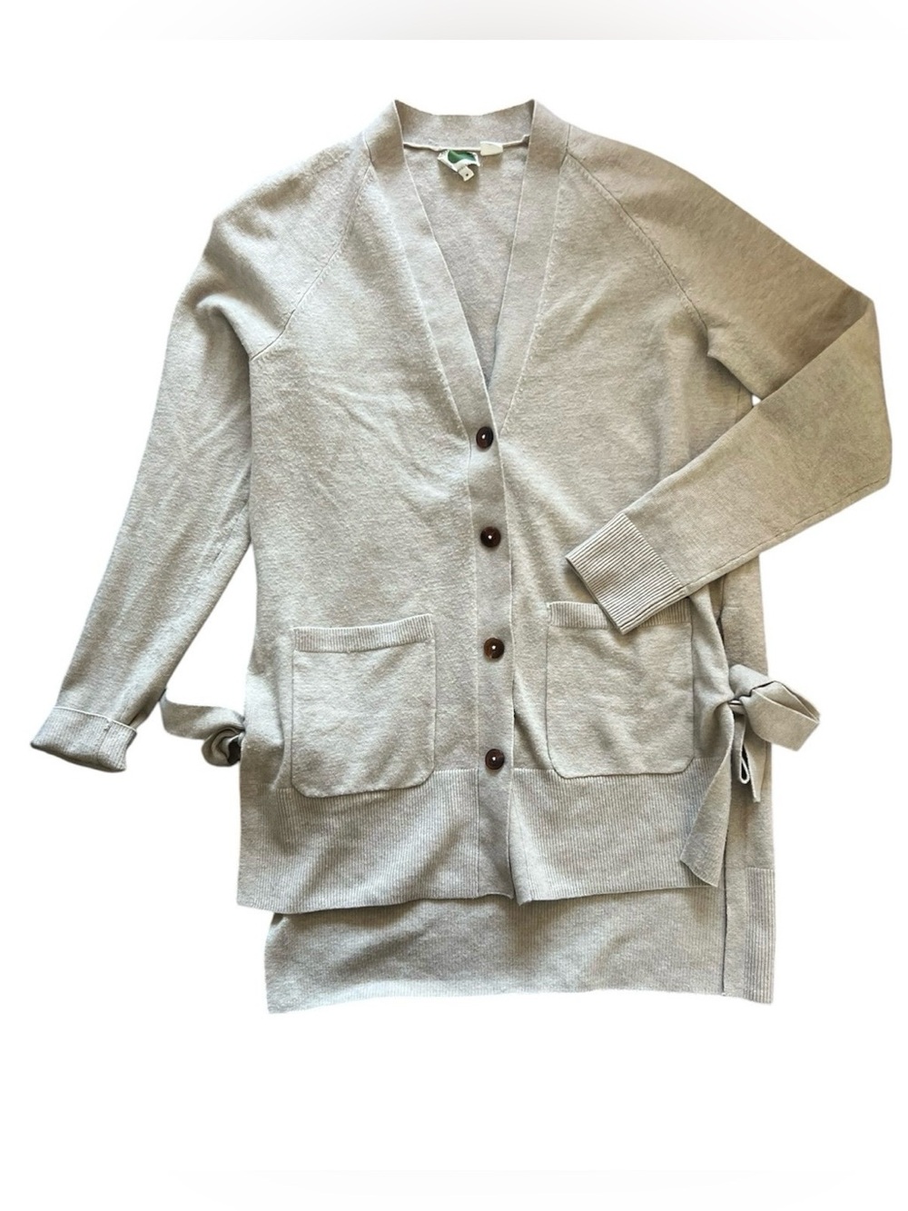 Anthropologie Beige Side Tide Sweater Cardigan | Medium